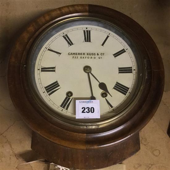 19th century Black Forest walnut wall clock(-)